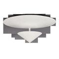 Empyrean Flush Mount flush mount shown from slight distance with white textured finish visible