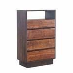 Product Image 2 for Palermo Tall Acacia Dark Wood Dresser In Raw Walnut Finish from World Interiors