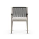 Front view with even lighting emphasizing clean lines of frame and cushion texture