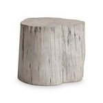 Angled side view showing slight irregularities and darker grain streaks on faux wood surface