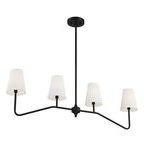 Product Image 5 for Jessica 4 Light Matte Black Linear Chandelier from Savoy House 