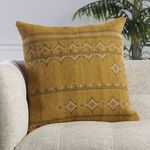 Product Image 3 for Sagira Tribal Gold/ Dark Gray Throw Pillow 22 inch from Jaipur 
