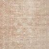 Sonnet Terracotta Natural Rug in 5'x7'10 size with traditional pattern in terracotta and natural tones