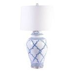 Product Image 2 for Blue & White Greek Key Grids Lamp from Legend of Asia