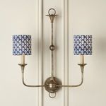 Product Image 2 for Block-Print Navy Drum Chandelier Shade from Currey & Company