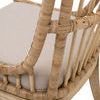 Set of two Playa Dining Chairs with rattan frame and beige cushioned seat, modern natural wood finish