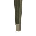 Close-up on Morris Desk leg with satin bronze capped foot