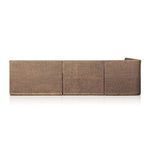 Back view of Senna Dining Banquette showing clean rattan paneling with subtle color variations