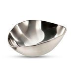 Opposite side angled view emphasizing the seamless polished silver texture