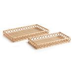 Product Image 1 for Ninette Rectangular Trays, Set Of 2 from Napa Home And Garden