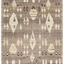 Tonnara Handknotted Trellis Rug with gray and cream diamond pattern and Moroccan-inspired geometric designs