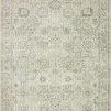 Traditional rectangular Skye Natural Sage rug with faded old-world floral patterns in muted green and beige tones