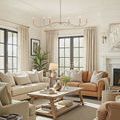 Woburn Wall Sconce in softly lit living space near window with neutral decor and light curtains
