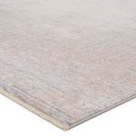 Close-up on low pile texture and subtle abstract pattern in neutral beige and gray hues