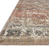 Jasmine Natural / Multi Rug angled side view highlighting thickness, texture, and plush pile