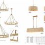 Product Image 1 for Abaca 5 Light Chandelier In Satin Brass With Abaca Rope from Elk Lighting