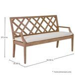 Product Image 3 for Haley Teak 60" Bench from Summer Classics