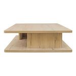 Front view of the Casey coffee table emphasizing the vertical support structure