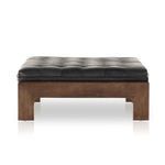 Product Image 5 for Halston Top Grain Leather Cocktail Ottoman - Heirloom Black from Four Hands