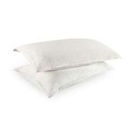 Two stacked shams angled to show side profile and thickness