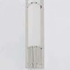 Front view of Tottenville Wall Sconce with unlit glass shade and polished metal base