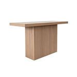 Product Image 2 for Vanna Slatted Pedestal Base Console Table In Natural Oak from Worlds Away