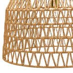 Closeup showing detailed texture and pattern of natural paper rope weave