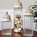 Product Image 2 for Acorn Glass Cylinder Canisters, Set/3 from Uttermost