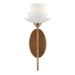 Etiquette Wall Sconce front view with lit bone china cups emitting soft diffuse light