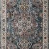Full flat lay of Samra Slate Multi rug showing intricate central medallion and ornate border
