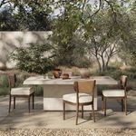 Product Image 4 for Avila Outdoor Rectangular Dining Table 84" - Aged White Concrete from Four Hands