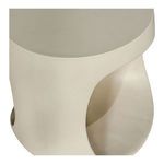 Close-up view of the Rothko Outdoor Stool’s smooth surface and rounded cutout interior edge
