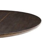 Close-up of darker brown oak tabletop wood grain and fine texture detail