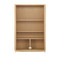 Close view of fine detailed wood grain on angled oak panels