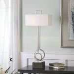 Product Image 1 for Uttermost Deshka Brushed Nickel Table Lamp from Uttermost