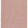Braided indoor/outdoor rug in rose and taupe stripes with classic textured design