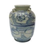 Product Image 2 for Blue & White Four Loop Handle Jar Twisted Flower Motif from Legend of Asia