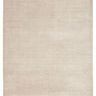Light gray hand-loomed area rug with textured ridged high-low stripes in wool and viscose