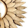 Close-up of hammered brass leaves texture on Plumage Wall Sconce focusing on depth and finish