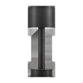 Back view of Traverse lamp showing cylindrical metal shade without illumination