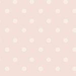 Matte baby pink wallpaper with cream polka dots in Cath Kidston Button Spot design