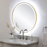 Product Image 5 for Crofton Lighted Brass Round Mirror from Uttermost