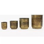 Product Image 1 for Aged Brass Flower Pots from Kalalou