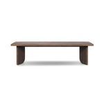 Joette Outdoor Coffee Table top-down view showing evenly spaced horizontal teak wood slats