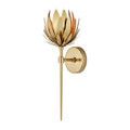 Side profile of Protea Wall Sconce highlighting the curved petal edges and straight slender arm