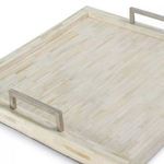 Product Image 2 for Nevis Square White Bone & Nickel Tray from Regina Andrew Design