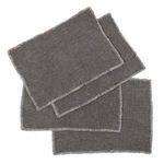 Product Image 2 for Oakville Fringe Placemats, Set of 4 - Charcoal from Pom Pom at Home