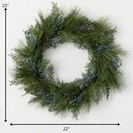 Product Image 3 for Margot 22" Juniper Wreath from Sullivans