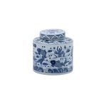 Product Image 1 for Blue & White Fish Cylinder Tea Jar from Legend of Asia
