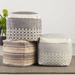 Product Image 2 for Seaton Indoor/ Outdoor Geometric Light Gray/ Cream Cube Pouf from Jaipur 